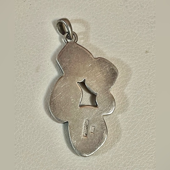 Barse Sterling Silver Multi-Stone Pendant Turquoise Onyx Rhodochrosite 24 G - Picture 2 of 6